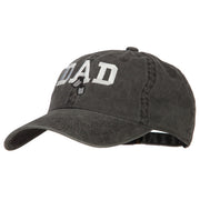 Dad with Military Dog Tags Embroidered Washed Cotton Twill Cap