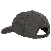 Dad with Military Dog Tags Embroidered Washed Cotton Twill Cap