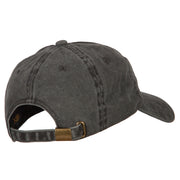 Dad with Military Dog Tags Embroidered Washed Cotton Twill Cap