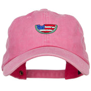 Watermelon USA Flag Embroidered Unstructured Cap