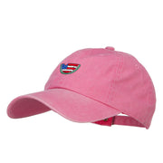 Watermelon USA Flag Embroidered Unstructured Cap