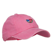 Watermelon USA Flag Embroidered Unstructured Cap