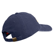 U.S. Army 38th Infantry Division Embroidered Washed Solid Pigment Dyed Cotton Twill Brass Buckle Cap - Navy OSFM