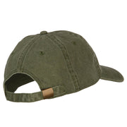 Maine with Map Outline Embroidered Washed Cotton Twill Cap