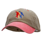 3 Bowlers Embroidered Pigment Dyed Wash Cap