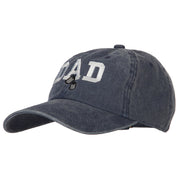 Dad with Military Dog Tags Embroidered Washed Cotton Twill Cap