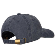 Dad with Military Dog Tags Embroidered Washed Cotton Twill Cap