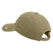 U.S. Army 38th Infantry Division Embroidered Washed Solid Pigment Dyed Cotton Twill Brass Buckle Cap - Khaki OSFM