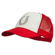 Western Horseshoe Embroidered Foam Mesh Back Cap