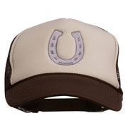 Western Horseshoe Embroidered Foam Mesh Back Cap