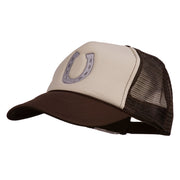 Western Horseshoe Embroidered Foam Mesh Back Cap