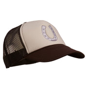 Western Horseshoe Embroidered Foam Mesh Back Cap