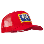 Wyoming State Flag Patched Mesh Cap