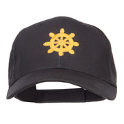 Captain Wheel Logo Embroidered Cotton Cap