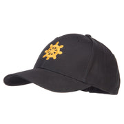 Captain Wheel Logo Embroidered Cotton Cap