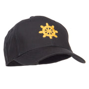 Captain Wheel Logo Embroidered Cotton Cap