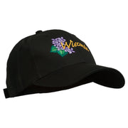 USA State Wisconsin Wood Violet Embroidered Low Profile Cap