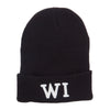 WI Wisconsin State Embroidered Cuff Beanie