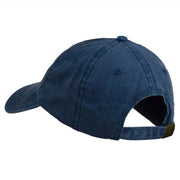 Western Snowman Embroidered Washed Dyed Cap