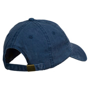 Western Snowman Embroidered Washed Dyed Cap