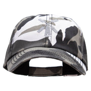 The Windmill Embroidered Enzyme Washed Camo Cap - City OSFM