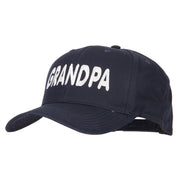 Wording of Grandpa Embroidered Solid Cotton Pro Style Cap