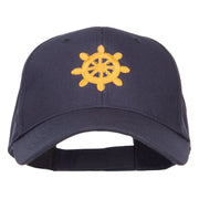 Captain Wheel Logo Embroidered Cotton Cap