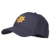 Captain Wheel Logo Embroidered Cotton Cap