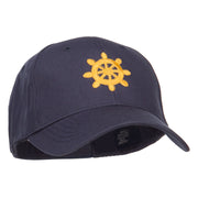 Captain Wheel Logo Embroidered Cotton Cap