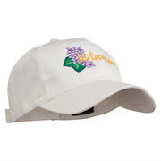 USA State Wisconsin Wood Violet Embroidered Low Profile Cap