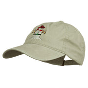 Western Snowman Embroidered Washed Dyed Cap