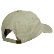 Western Snowman Embroidered Washed Dyed Cap