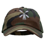 The Windmill Embroidered Enzyme Washed Camo Cap - Camo OSFM