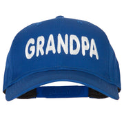 Wording of Grandpa Embroidered Solid Cotton Pro Style Cap