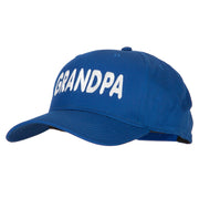 Wording of Grandpa Embroidered Solid Cotton Pro Style Cap