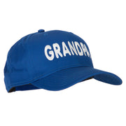 Wording of Grandpa Embroidered Solid Cotton Pro Style Cap