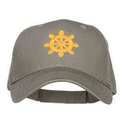 Captain Wheel Logo Embroidered Cotton Cap