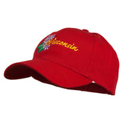 USA State Wisconsin Wood Violet Embroidered Low Profile Cap