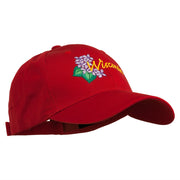 USA State Wisconsin Wood Violet Embroidered Low Profile Cap