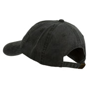 Western Snowman Embroidered Washed Dyed Cap