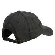 Western Snowman Embroidered Washed Dyed Cap