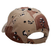 The Windmill Embroidered Enzyme Washed Camo Cap - Desert OSFM