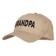 Wording of Grandpa Embroidered Solid Cotton Pro Style Cap