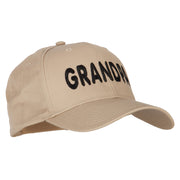 Wording of Grandpa Embroidered Solid Cotton Pro Style Cap