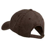 Western Snowman Embroidered Washed Dyed Cap