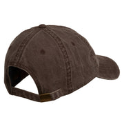 Western Snowman Embroidered Washed Dyed Cap