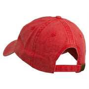 Western Snowman Embroidered Washed Dyed Cap