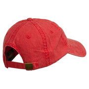 Western Snowman Embroidered Washed Dyed Cap