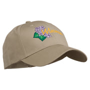 USA State Wisconsin Wood Violet Embroidered Low Profile Cap