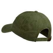 Western Snowman Embroidered Washed Dyed Cap